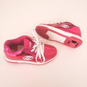 Heelys Girls Pink Glossy Roller Skater Shoes Size 3 Youth